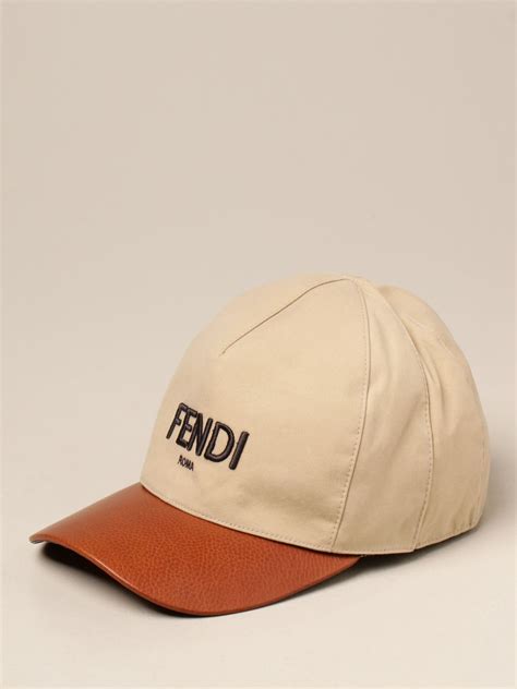 Cappello Fendi Berretto FF Logomania Beige 